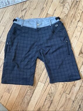 Club Ride Apparel Men's Slate Plaid Hybrid Shorts